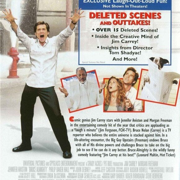Bruce Almighty Widescreen DVD Jim Carrey Jennifer Aniston Comedy Movie PG13 - Picture 2 of 5
